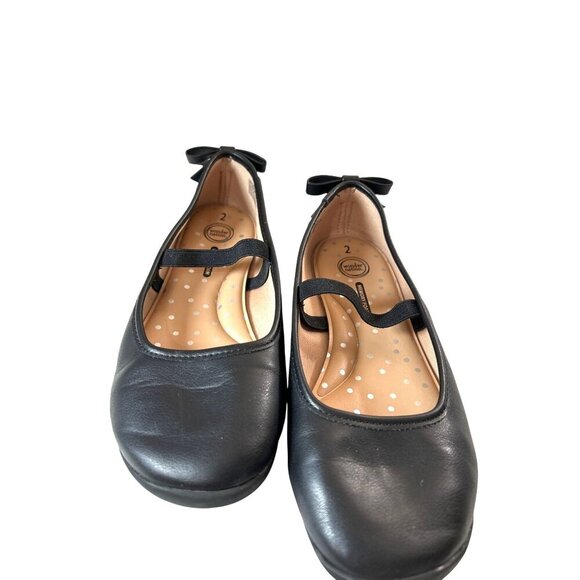 Wonder Nation Girls Flats Ballet Type Shoes Black Size 2 - Picture 1 of 9